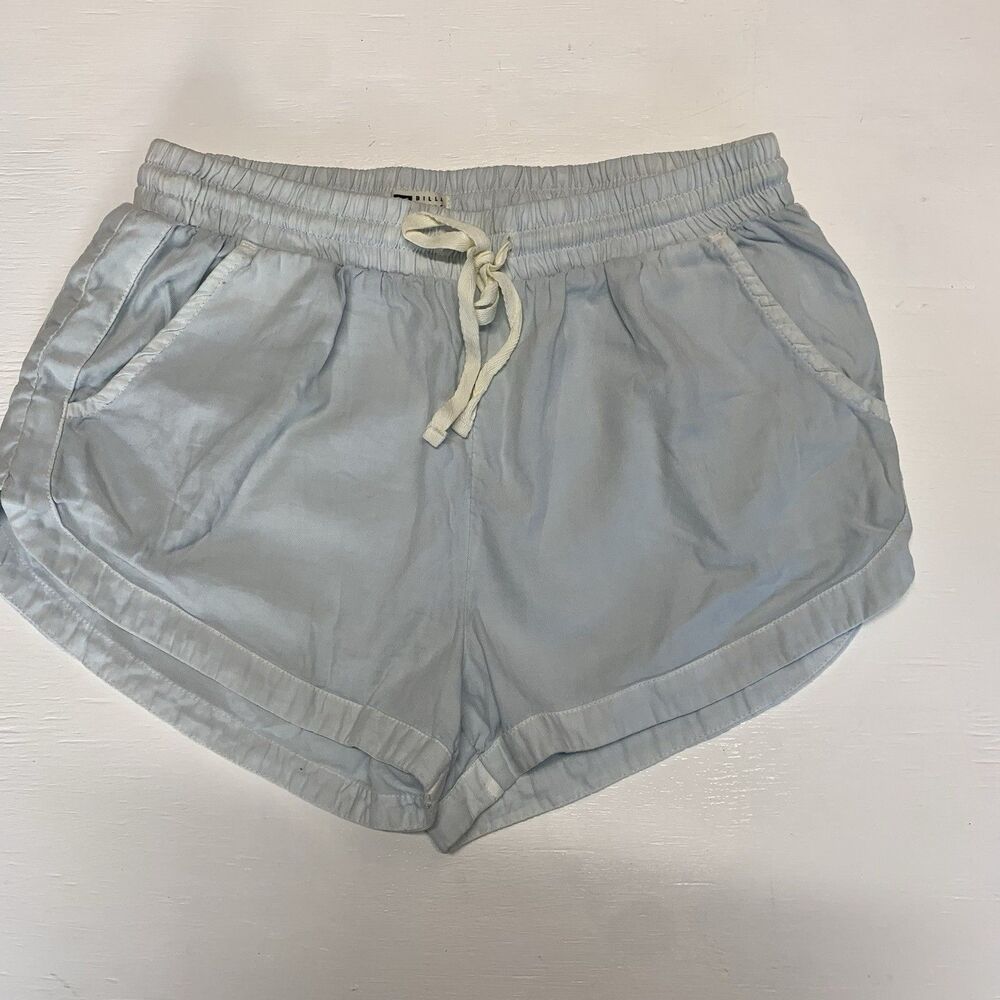 Billabong Women's Road Trippin Elastic Waist Shorts Size S Light Blue